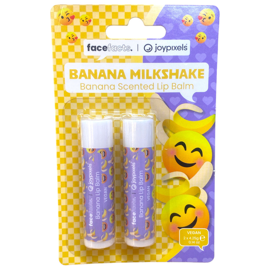 Face Facts Joypixels 2pcs Banana Milkshake Banana Scented Lip Balm - 2 x 4.25g