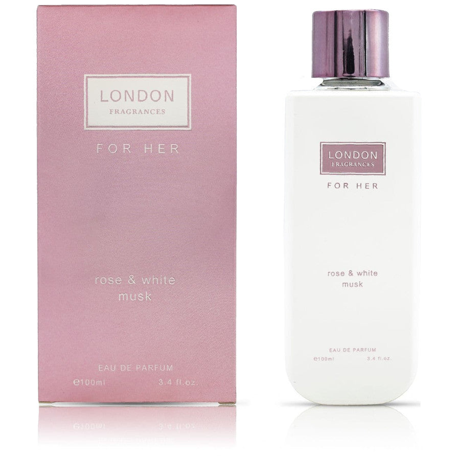 London Fragrances Rose and White Musk 100ml Eau De Parfum