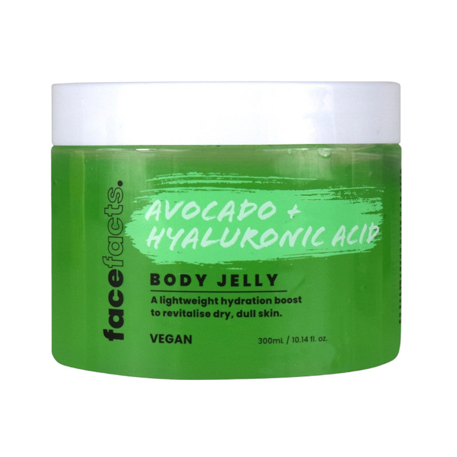 Face Facts Avocado + Hyaluronic Acid Body Jelly Moisturiser - 300g