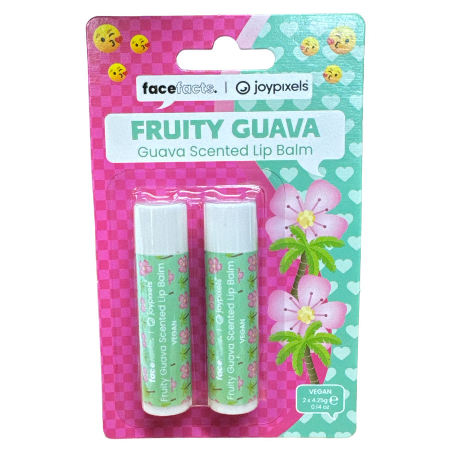 Face Facts Joypixels 2pcs Fruity Guava Scented Lip Balm - 2 x 4.25g