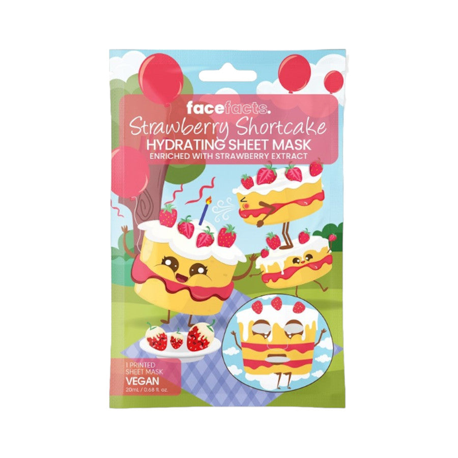 Face Facts Strawberry Shortcake Hydrating Sheet Mask - 20ml