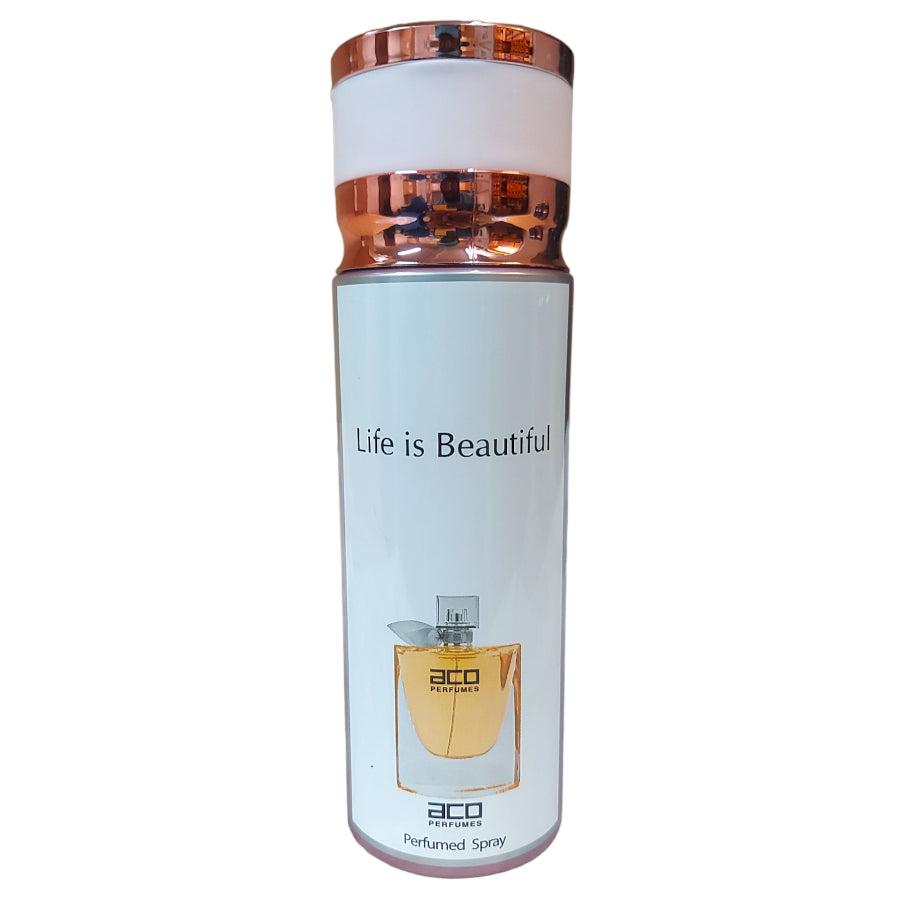 Aco Perfumes Life Is Beautiful Perfumed Deodorant - 200ml