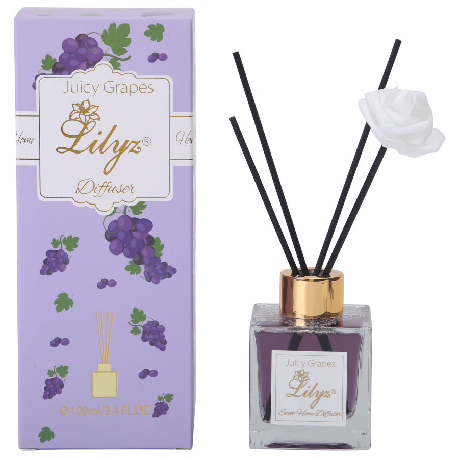 Lilyz Juicy Grapes Scented Reed Diffuser - 100ml