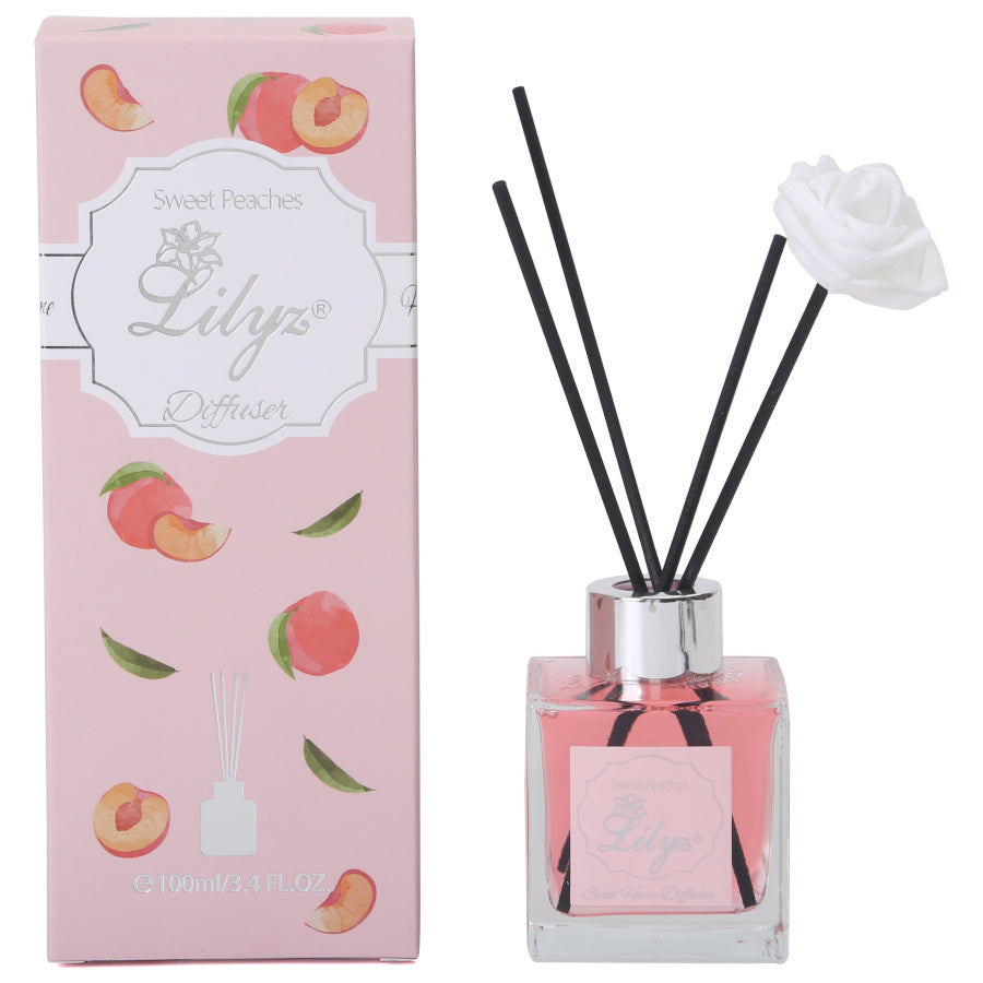 Lilyz Sweet Peaches Scented Reed Diffuser - 100ml