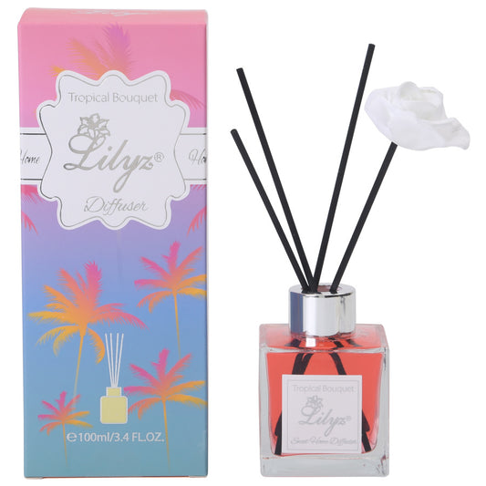 Lilyz Tropical Bouquet Scented Reed Diffuser - 100ml