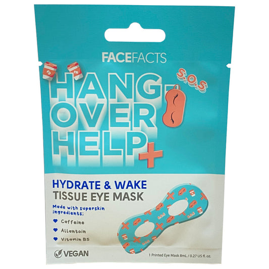 Face Facts Hang-Over Help+ Hydrate & Wake Tissue Eye Mask - 8ml