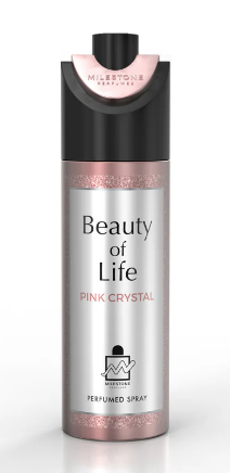 Milestone Body Spray 200ml - Beauty Of Life Pink Crystal