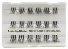 Amazing Shine Human Hair Eyelashes - Trio Flare