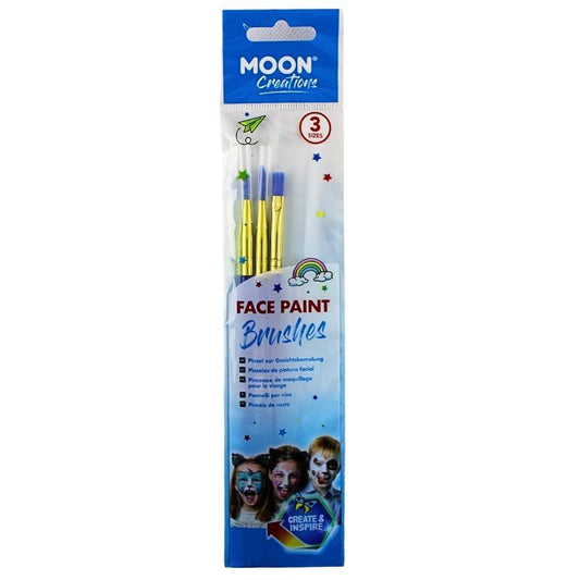 Moon Creations Face Paint Brushes (3 Pack)